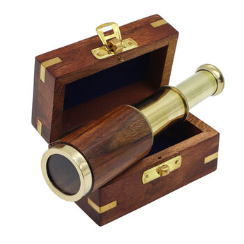 Personalised The Westminster Brass And Wood Telescope, 2 of 8