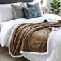 Personalised Golden Wedding Anniversary Mocha Blanket, thumbnail 1 of 7