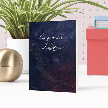 Cosmic Love Celestial Greeting Card, 3 of 5