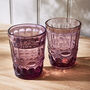 Set Of Four Vintage Embossed Tumblers, thumbnail 6 of 6