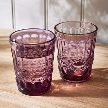 Set Of Four Vintage Embossed Tumblers, 6 of 6
