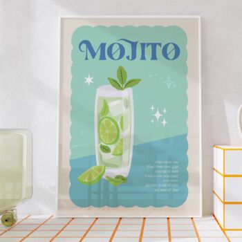Mojito Cocktail Print, 3 of 4