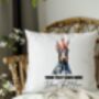 Personalised Doberman Birthday Congratulations Party Cushion, thumbnail 2 of 2