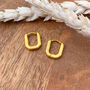 Sustainable 18 K Gold Vermeil Square Huggie Hoops, thumbnail 1 of 5