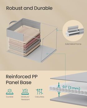 Three Piece Storage Bins Fabric Basket Set, 4 of 7