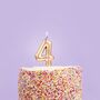 Gold Number Four Birthday Candle, thumbnail 1 of 2