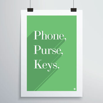 Phone, Purse, Keys Print, 5 of 12