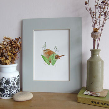 Wren And Snowdrops Giclee Fine Art Print, 7 of 12