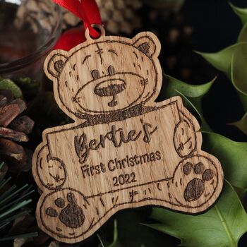 Baby 1st Christmas Ornament,1st Christmas Wooden Bauble, 3 of 3