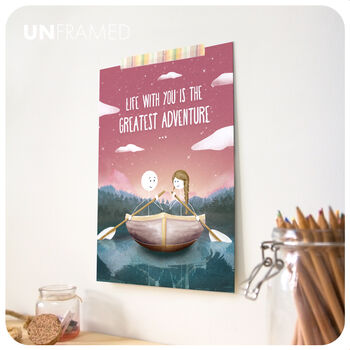 Adventure A4 Print Anniversary Gift Wife Husband, 2 of 2