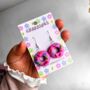 Pink Doughnut Earrings, thumbnail 1 of 2