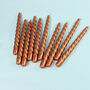 G Decor Pack Of 10 Or 20 Copper Twisted Dinner Candles, thumbnail 1 of 3