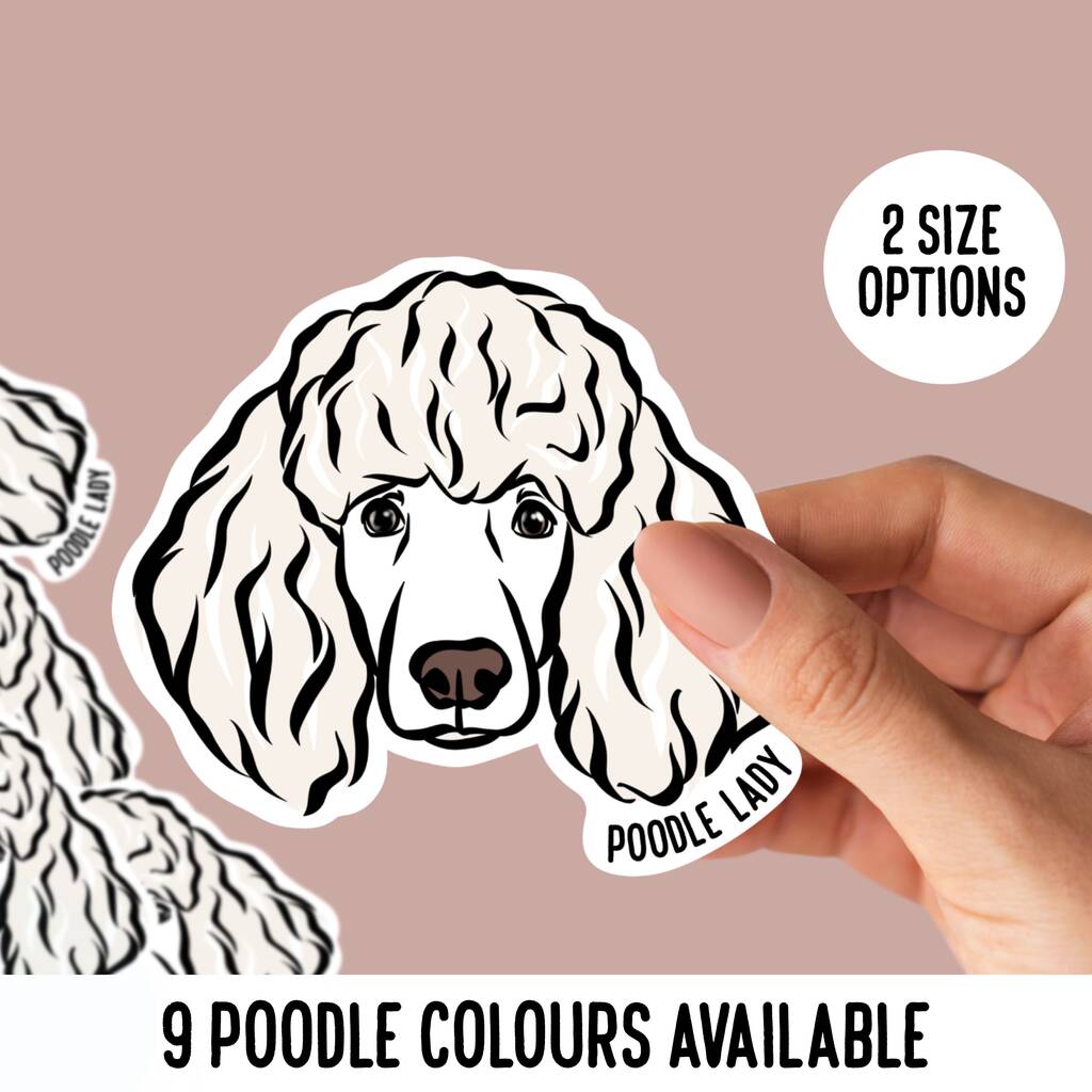 Poodle Face Stickers, 1 of 6