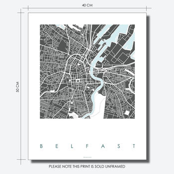 Belfast Map Art Prints Limited Editions, 4 of 5