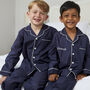 Personalised Dad And Child Navy Cotton Pyjama Set, thumbnail 7 of 8