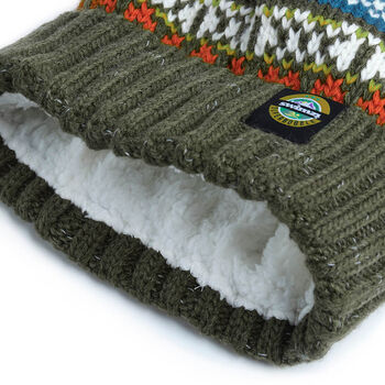 Greenland Nordic Knit Reflective Super Bobble Hat, 3 of 3
