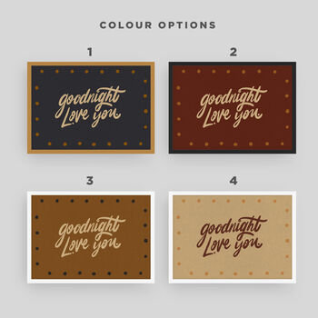 Goodnight Love You, Bedroom Print, 2 of 9