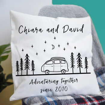 Camper Van Adventuring Together Cushion Cover, 2 of 5