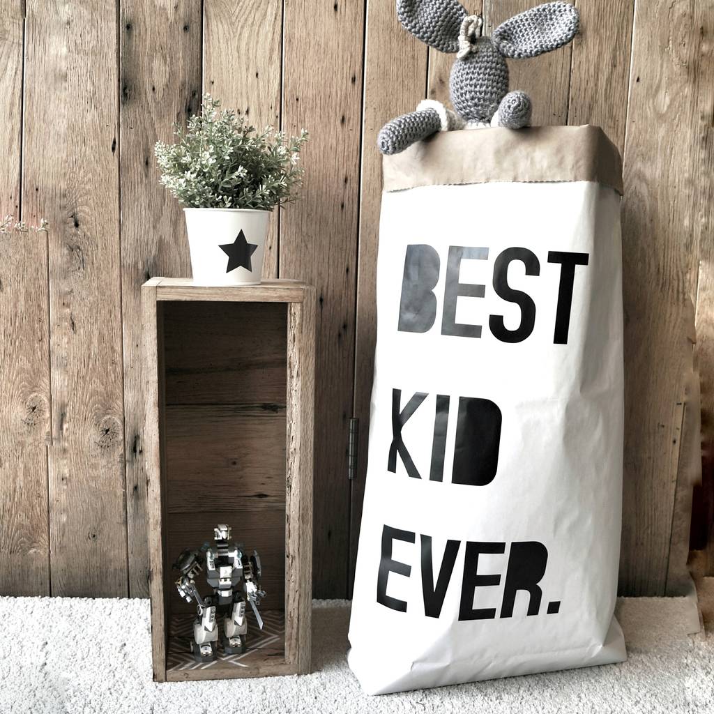 'Best Kid Ever' Paper Storage Bag, 1 of 2