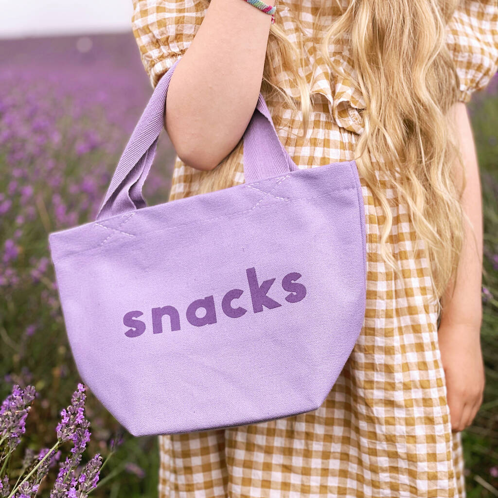 'Snacks' Little Lavender Bag, 1 of 5