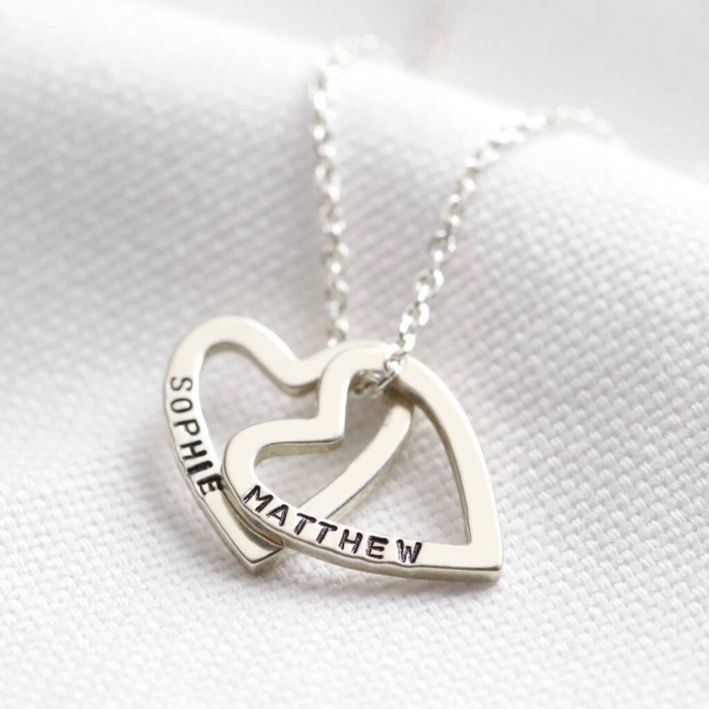 Personalised Sterling Silver Family Heart Necklace, 1 of 11