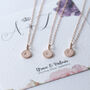 Rose Gold Plated Stamped Initial Necklace, thumbnail 4 of 12