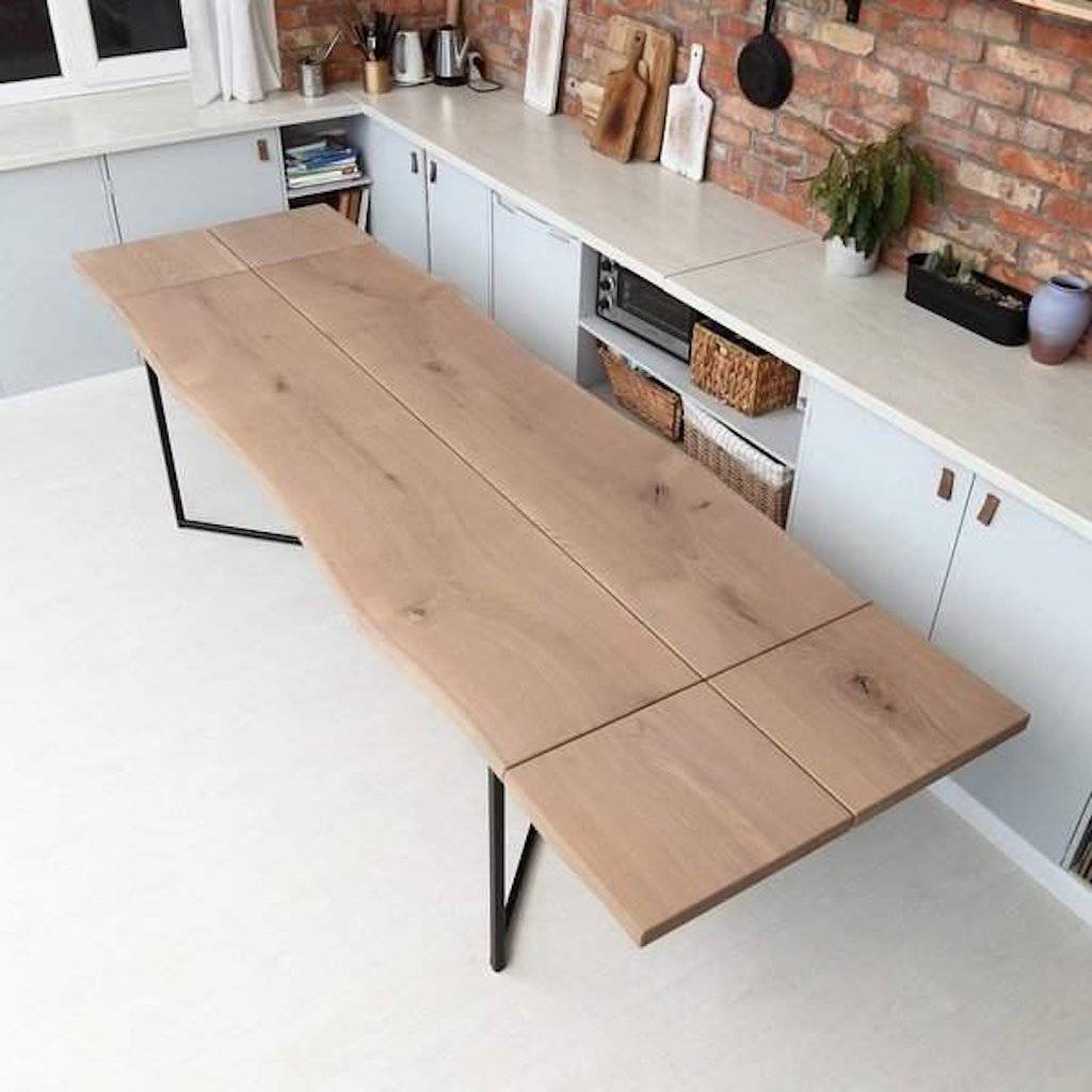 Infinity Extendable Solid Oak Dining Table, 1 of 3