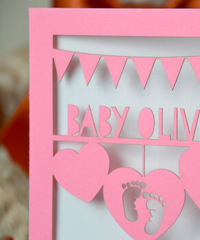 New Baby Arrival Laser Cut Greeting Card, 6 of 7