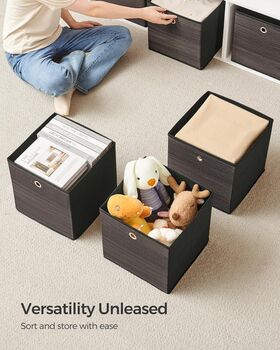 Set Of Six Foldable Cubes Storage Organiser Boxes, 3 of 7