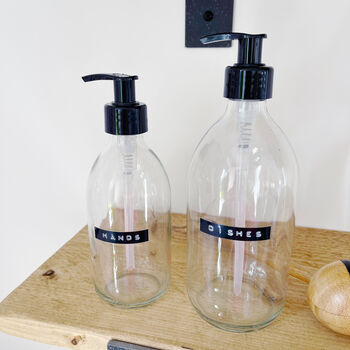Refillable Clear Bottle With Personalised Stamp Label, 5 of 8