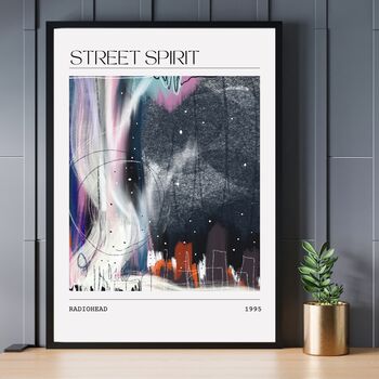 Radiohead Music Inspired Abstract Painting Art Print, 2 of 3