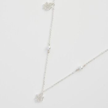 Cobweb And Pearl Silver Necklace, 3 of 7