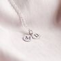 Sterling Silver Round Initial Charm Necklace, thumbnail 1 of 6