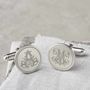 Personalised Sterling Silver Single Initial Cufflinks, thumbnail 2 of 6