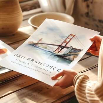 San Francisco California Travel City Poster, 4 of 7