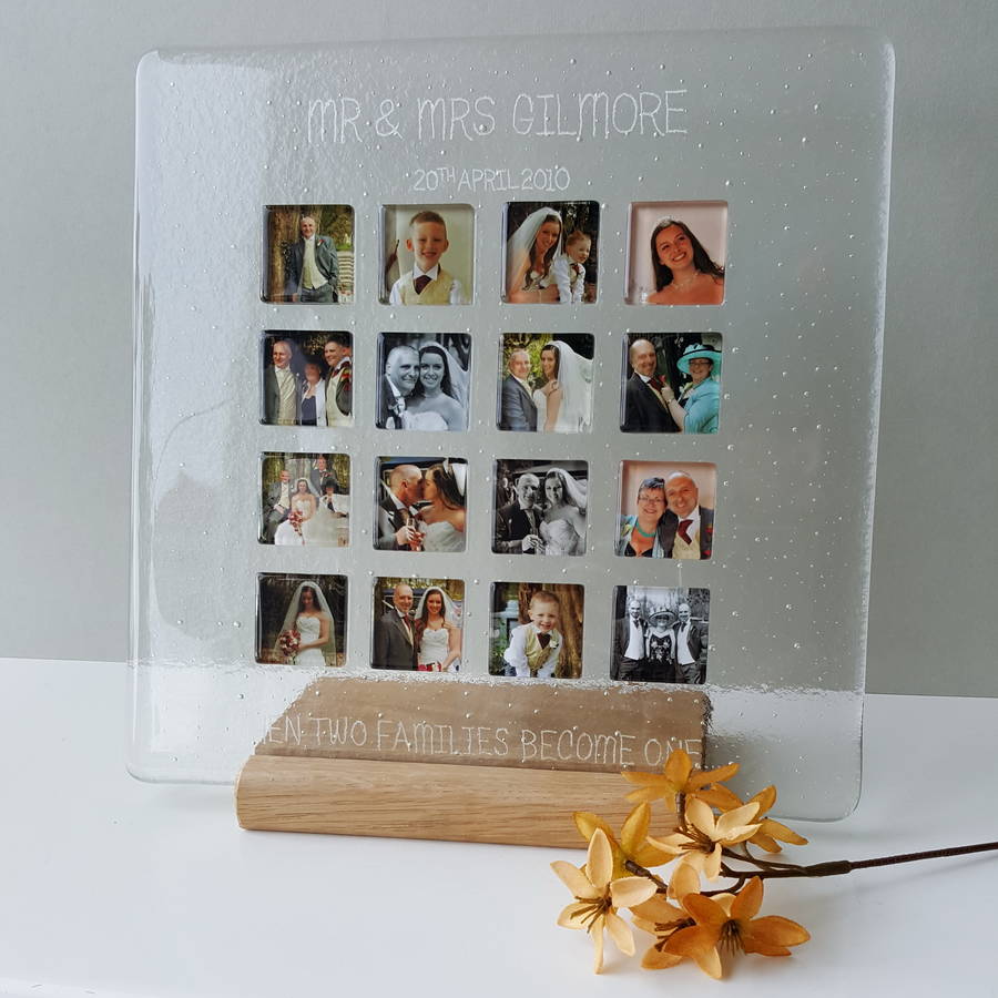 personalised wedding large photograph display frame by martasha