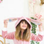 Girls Pink Bunny Rabbit Onesie Children's, thumbnail 2 of 5