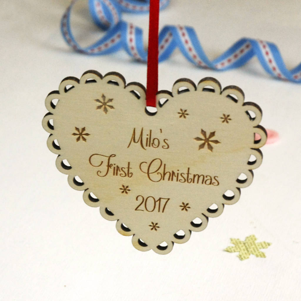 Personalised Baby's First Christmas Decoration By Pogofandango