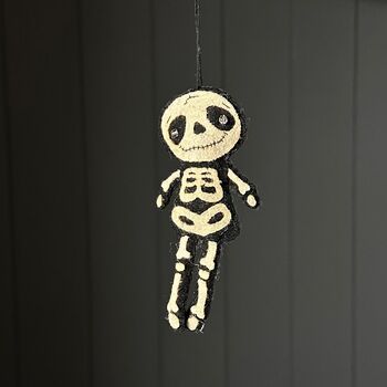 Felt Skeleton Hanging Halloween Decoration, 2 of 2