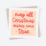 Cute Christmas Wishes Card Or Pack In Pink And Red, thumbnail 1 of 2
