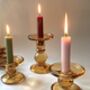Amber Glass Candlesticks, thumbnail 4 of 5