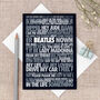 The Beatles Song Titles Card, thumbnail 1 of 3