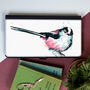 Inky Long Tailed Tit Wallet Phone Case With Card Slots, thumbnail 1 of 6