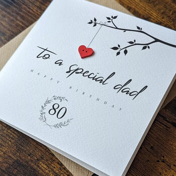 Personalised 80th Birthday Card For Special Dad, 4 of 4
