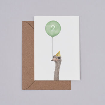 Ostrich 2nd Birthday Card, 3 of 3