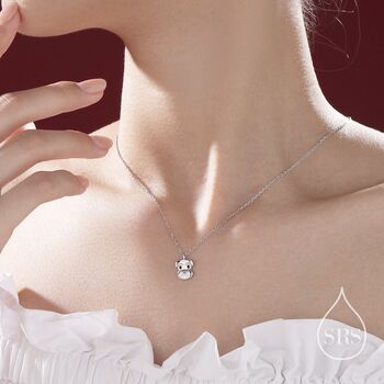 Schnauzer Dog Pendant Necklace In Sterling Silver, 7 of 11