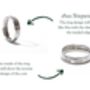 Sterling Silver Wedding Ring Set 1820, thumbnail 5 of 12