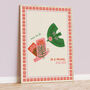 Lovebirds Personalised Wedding Gift Print, thumbnail 1 of 4
