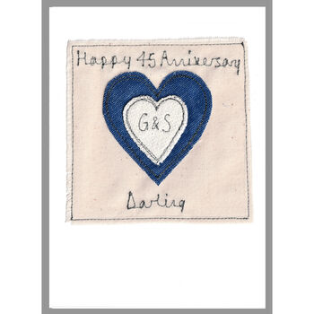 Personalised Heart Birthday Or Anniversary Card For Him, 8 of 12
