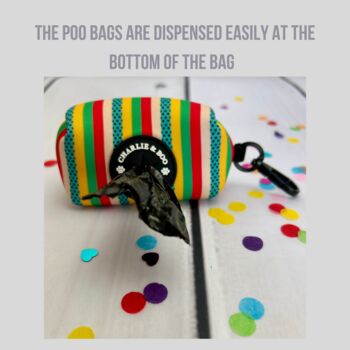 Multi Coloured Stripe Dog Poo Bag Holder, 3 of 4
